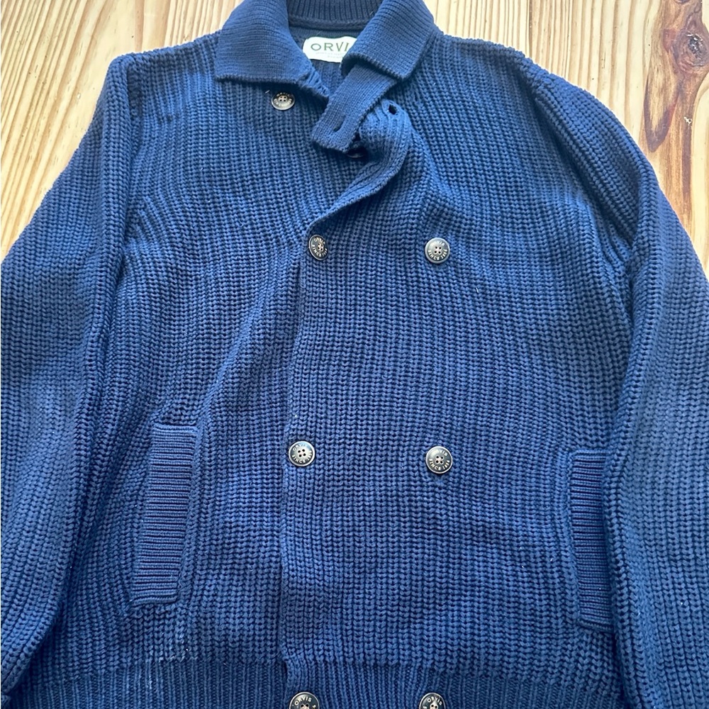 Orvis Navy Blue Men's Sweater